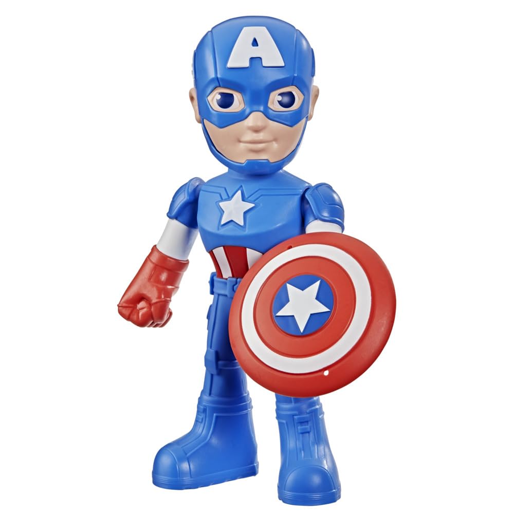 SPIDEY AND HIS AMAZING FRIENDS Captain America: Steve Rogers Action Figure | 9 Inch Poseable Toy