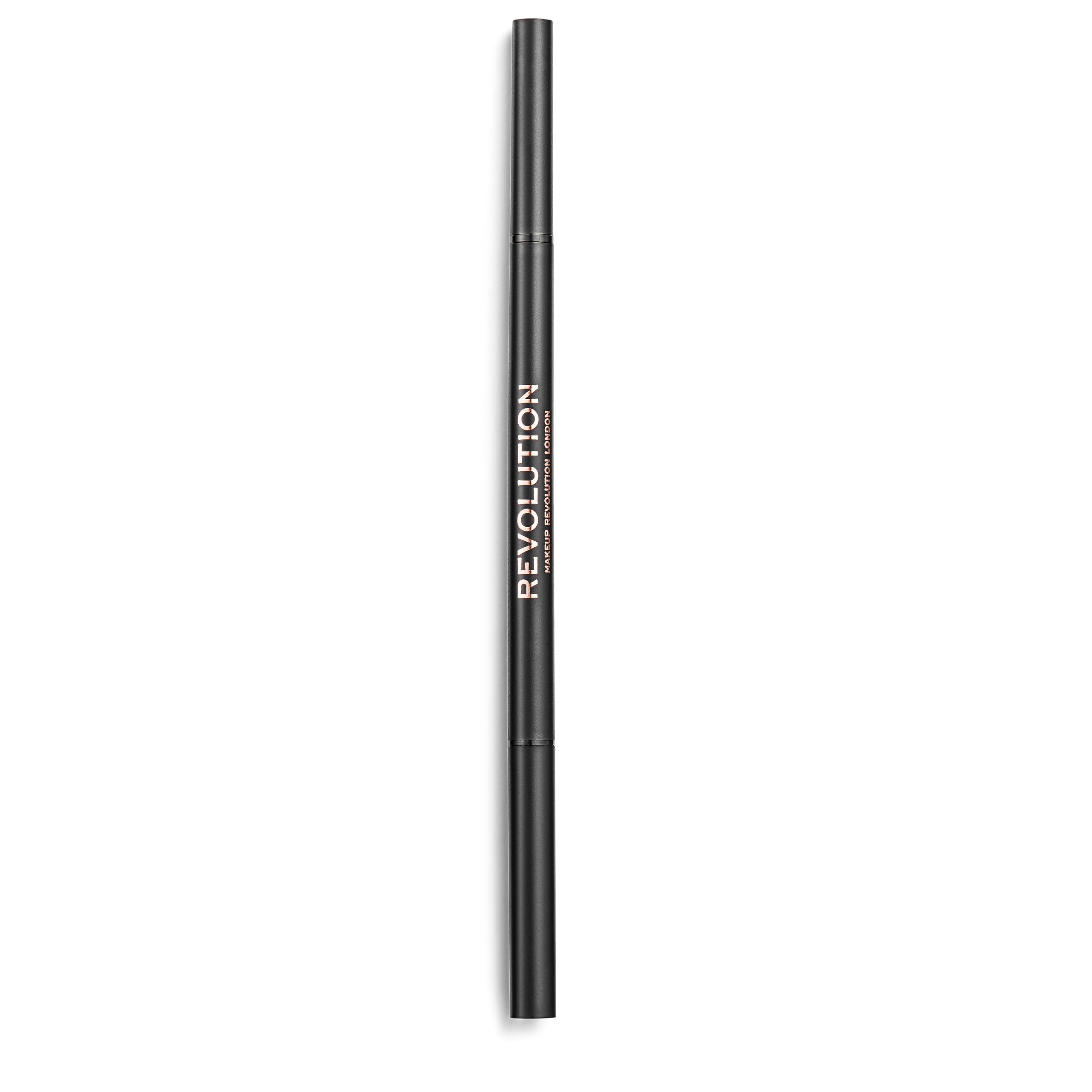 Makeup Revolution Precise Brow Pencil - Double-Ended Ultra-Fine Eyebrow Pencil with Spoolie (Dark Brown) 2