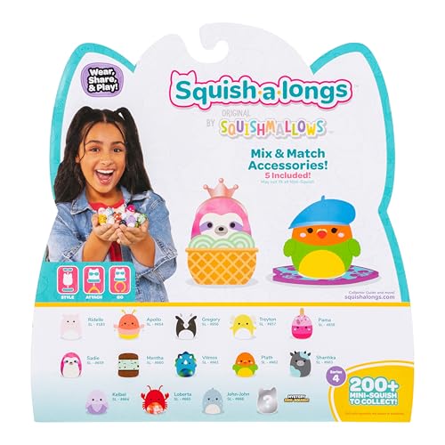 Squish-a-longs Mini-Squish 14-Pack - Collectible Squeeze Toys for Kids 3+ 9