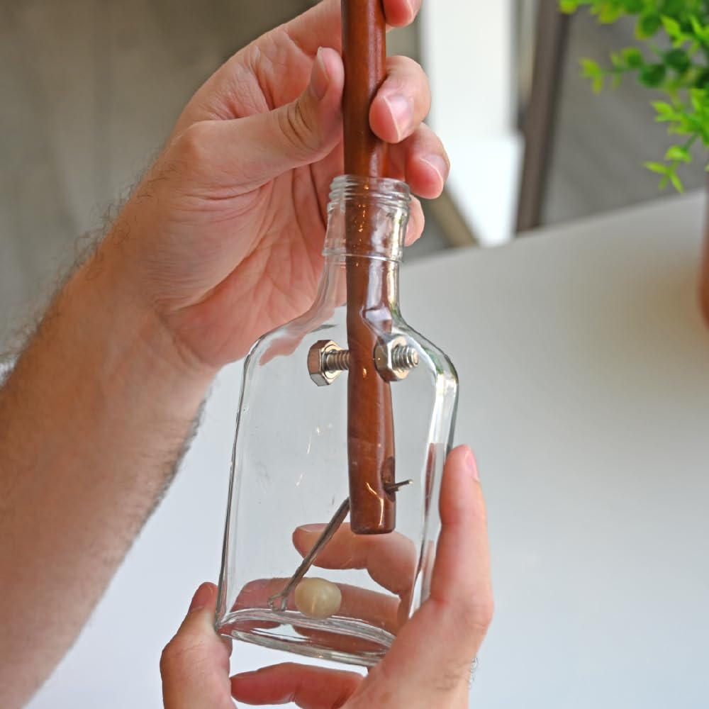 Project Genius True Genius Grecian Bottle Brain Teaser Puzzle - Wooden & Glass 3