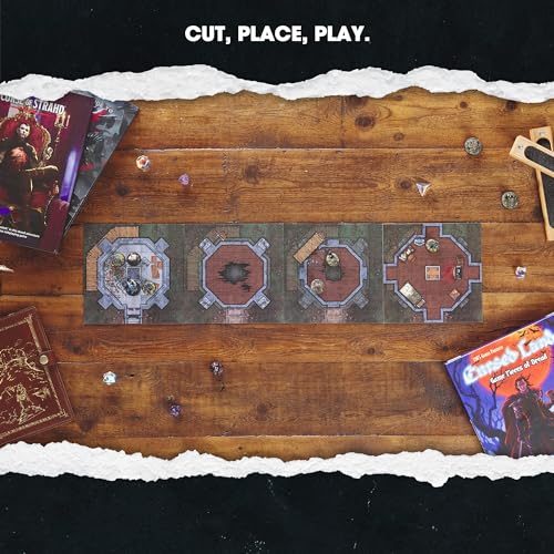 Dungeon Craft Cursed Lands Board Game - 1000+ Reversible Terrain Tiles for D&D Curse of Strahd 6