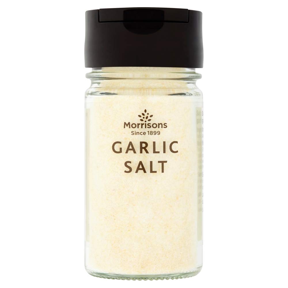 Morrisons Garlic Salt - 20% Garlic Granules, 80% Sea Salt | 90g Pack of 6 1
