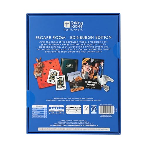 Talking Tables Escape Room Game Night - Edinburgh Edition, Crack the Case Puzzle for Ages 14+ 10