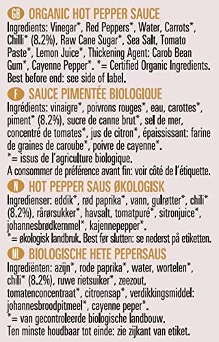 Biona Organic Hot Pepper Sauce 140ml - Gluten Free, Vegan Chilli Sauce