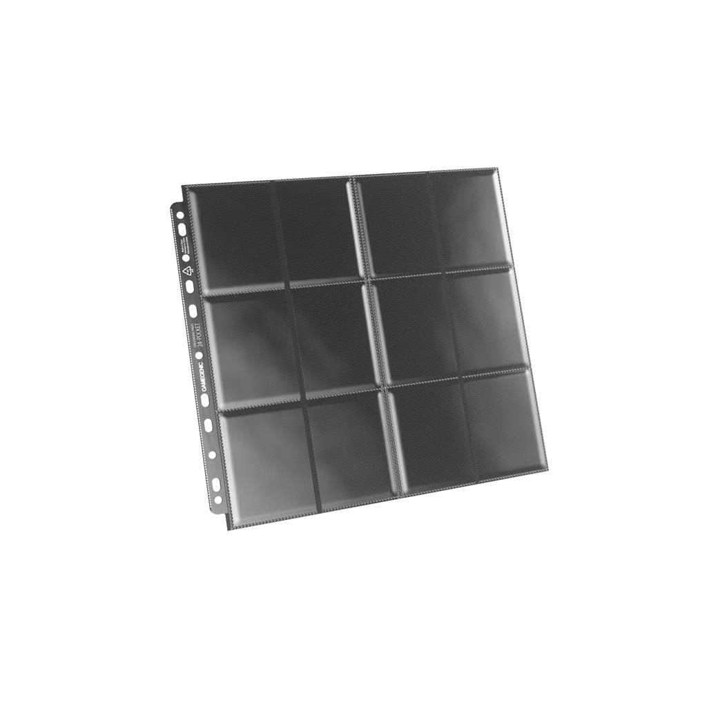 Gamegenic Sideloading 24-Pocket Pages - Black | Fits Standard & Japanese Cards | 10 Count 3
