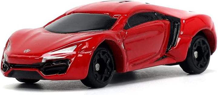 Jada Toys Nano Hollywood Rides Fast & Furious Wave 4 - Lykan Hypersport, Dodge Ice Charger, Toyota Supra White Die-Cast Vehicles (253201004)