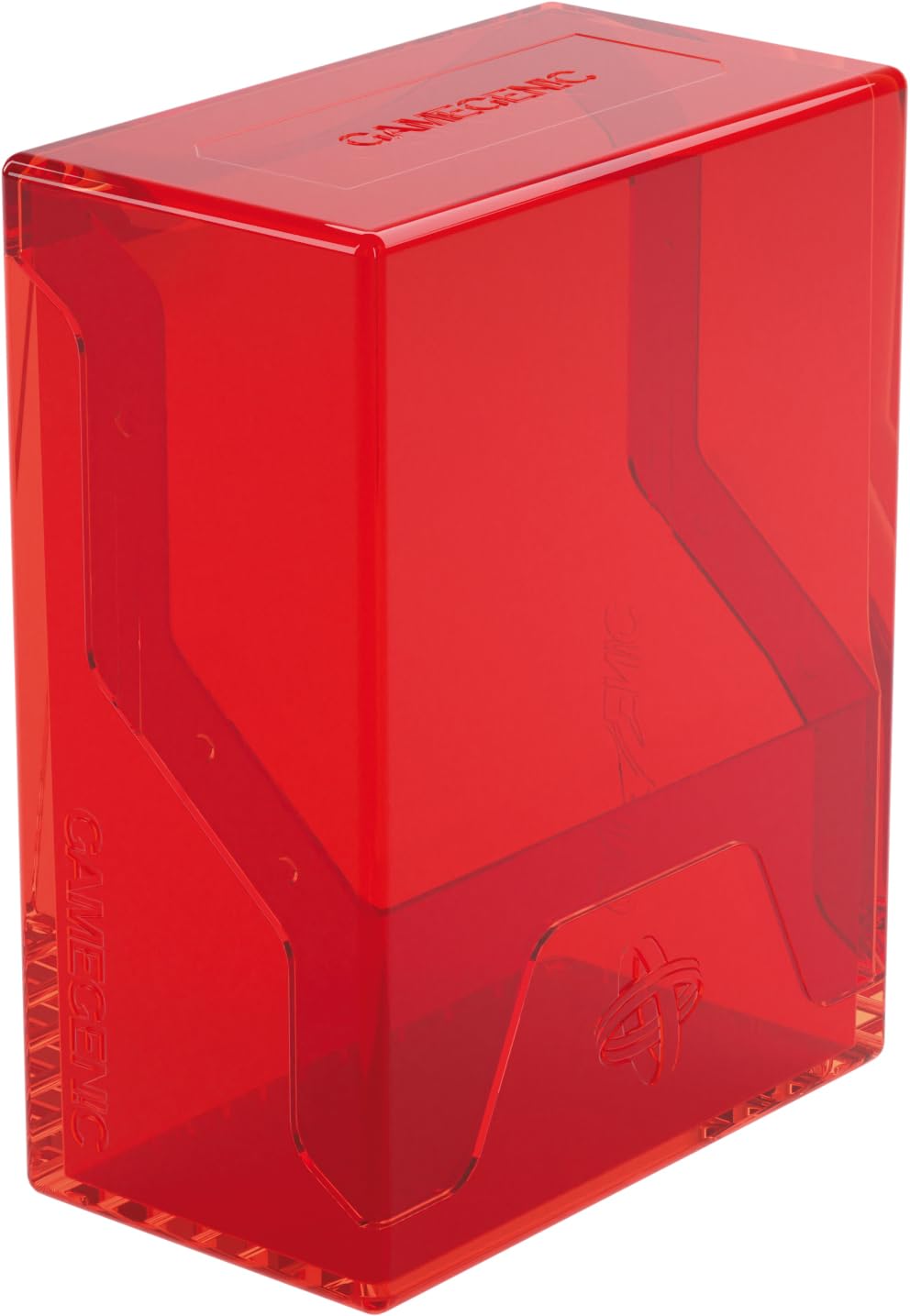 Gamegenic Bastion 50+ XL Card Box - Red | Secure Closure | Fits Double-Sleeved Cards 1