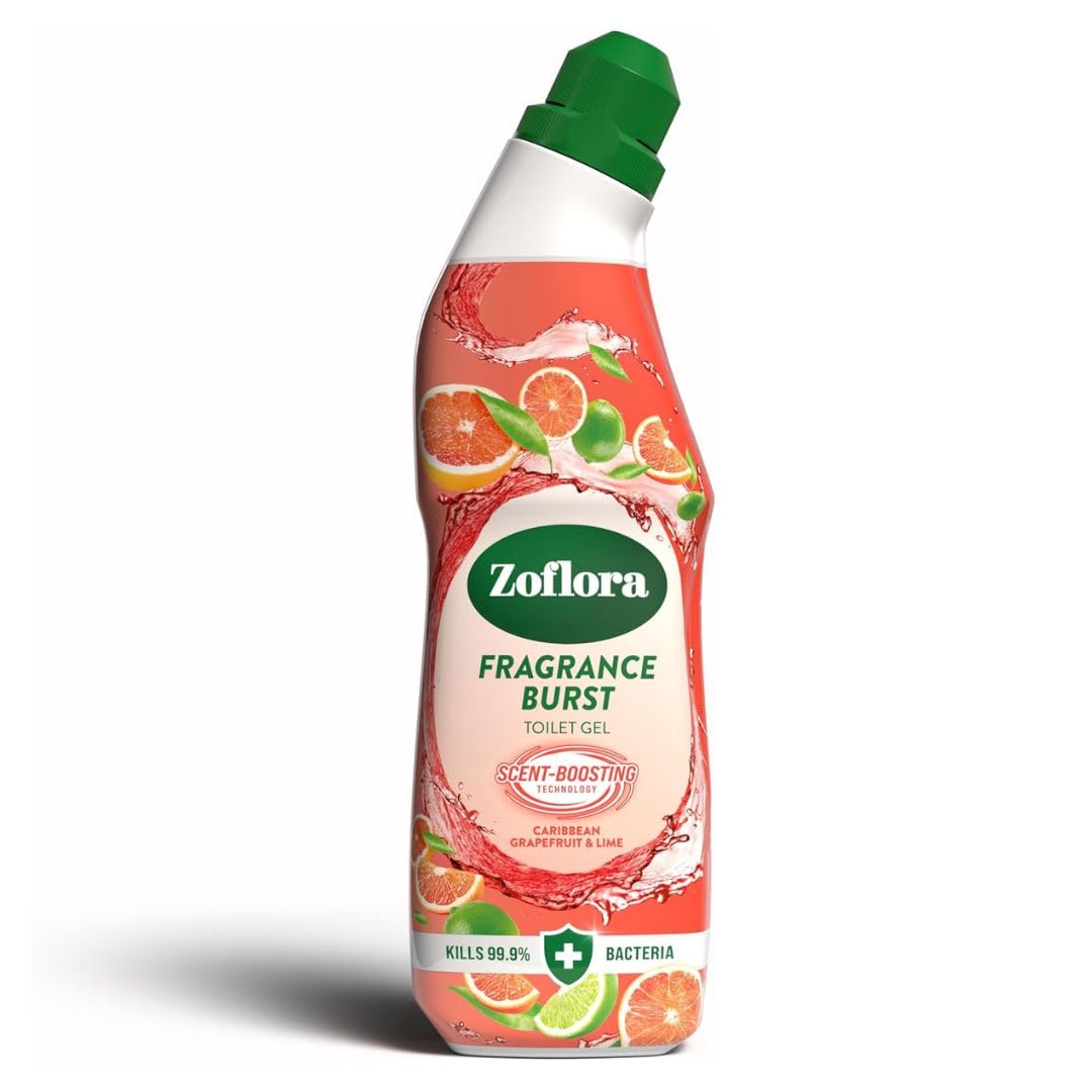 Zoflora Fragrance Burst Toilet Gel - Kills 99.9% Bacteria | 750 ml | Caribbean Grapefruit Scent 1