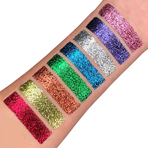 Klassische feine Glitzerstreuer von Moon Glitter Copper Bronze – Kosmetischer Festival-Make-up-Glitzer für Gesicht, Körper, Nägel, Haare, Lippen – 5 g