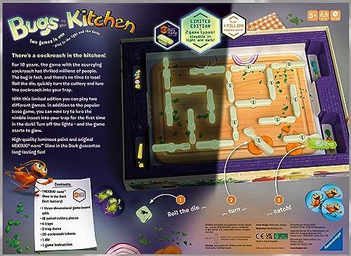 Ravensburger 2023 Special Edition Glow in the Dark Bugs in the Kitchen Brettspiel