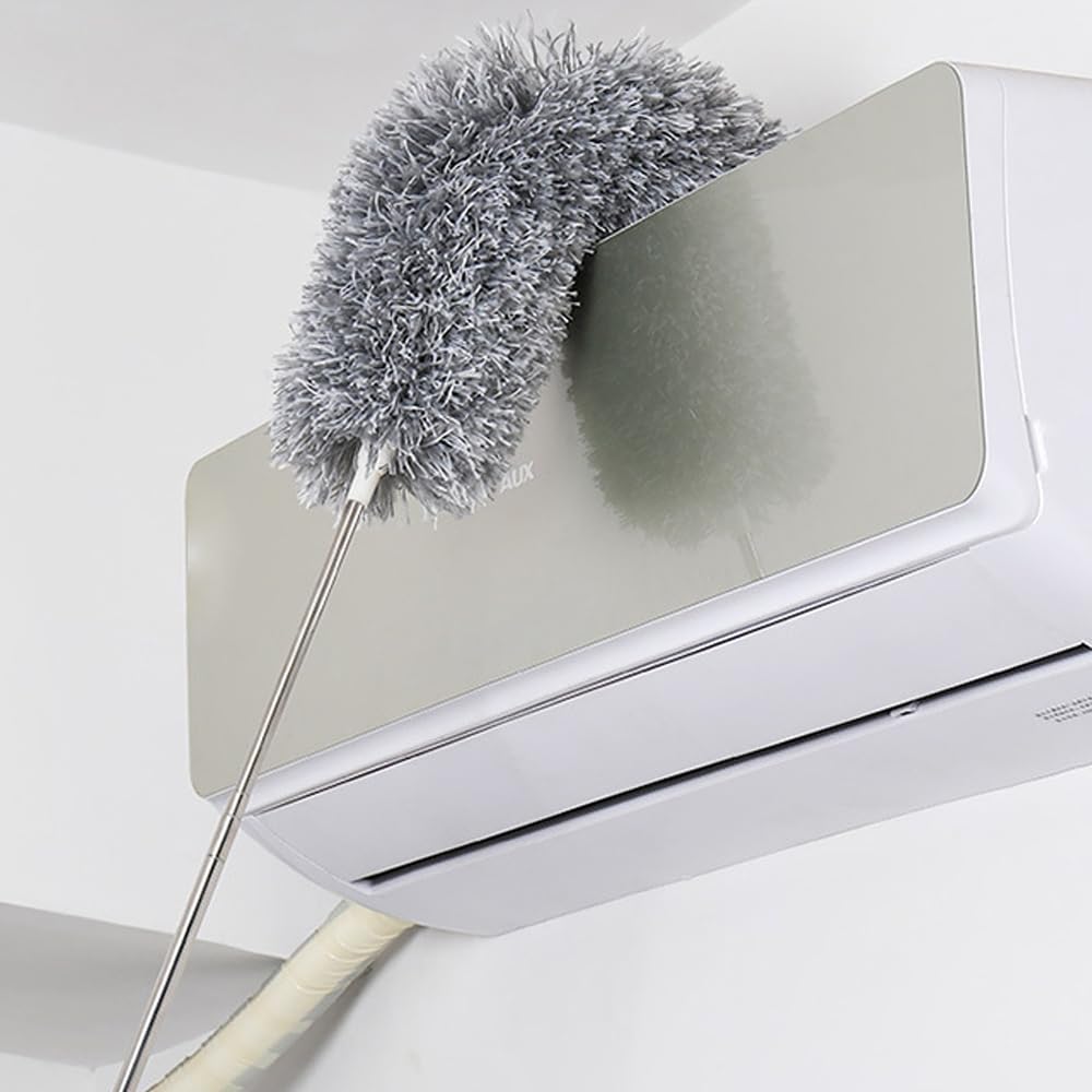 Armo Home Extendable Feather Duster - Telescopic Reach for High Ceilings | Microfibre Head | Grey 8