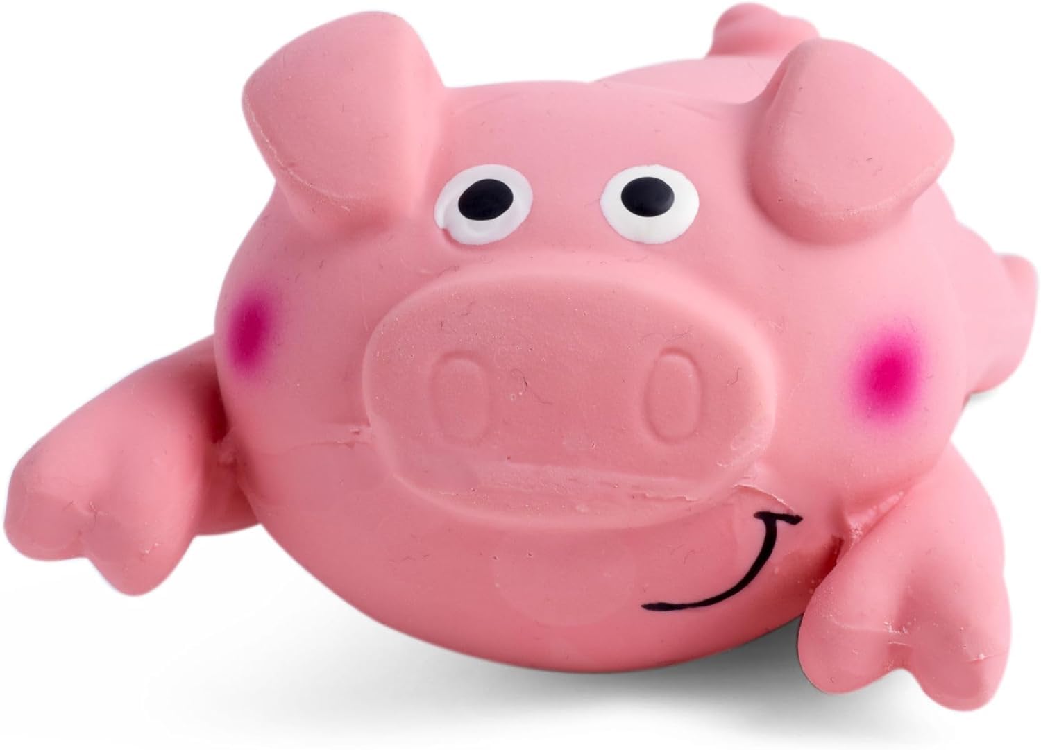 Petface Lounging Pig Dog Chew Toy - Non-Toxic Latex | Soft Chew | Portable 3