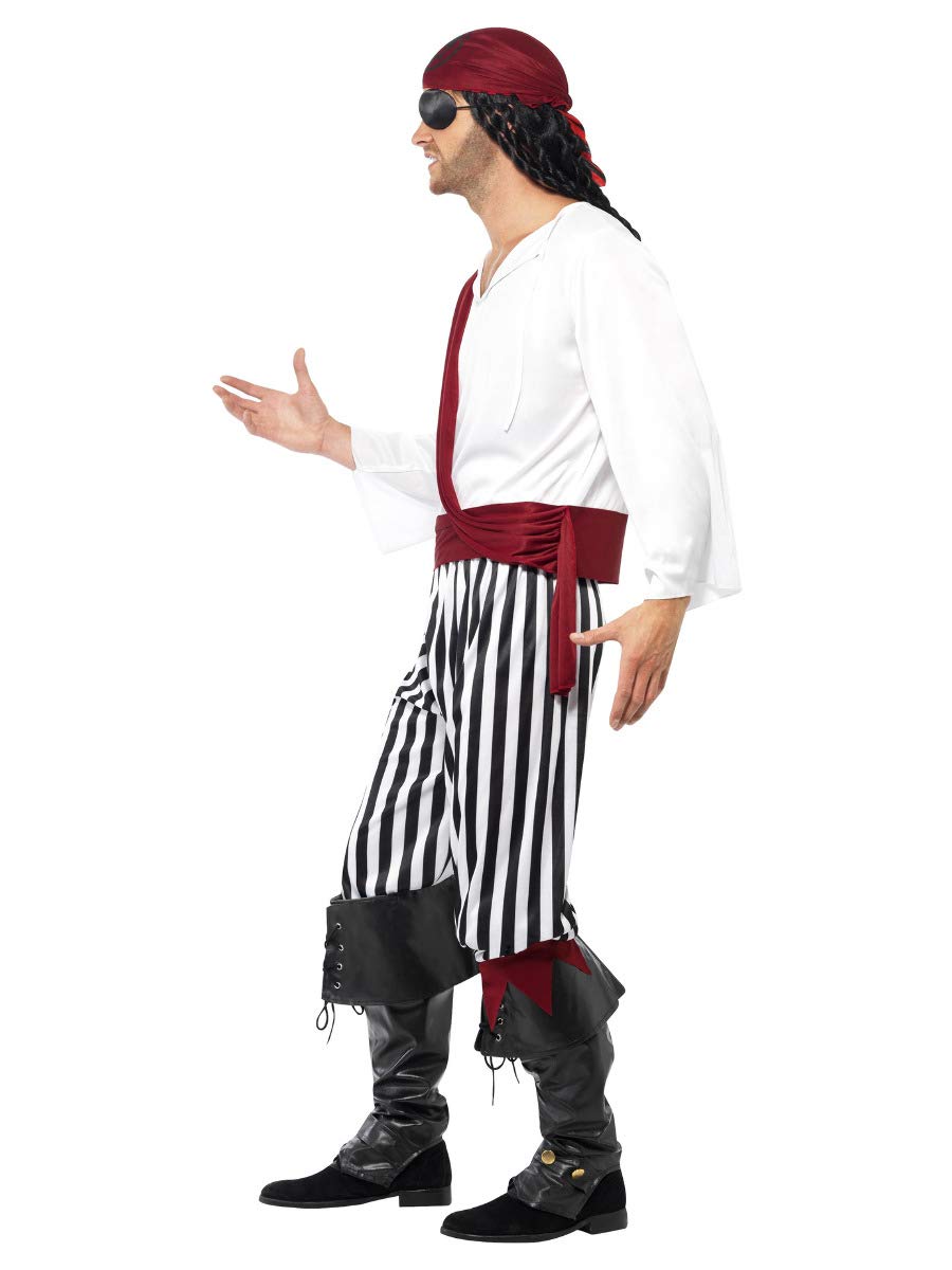 Smiffys Pirate Man Costume - Adult Fancy Dress Outfit for Men, Size L 2