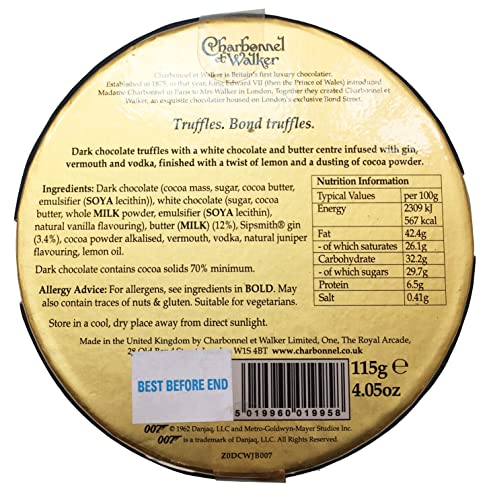 Charbonnel & Walker James Bond 007 Dry Martini Truffles 6
