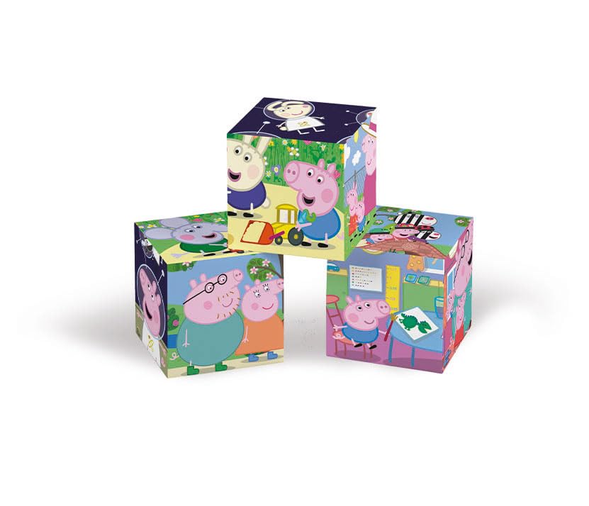 Clementoni Peppa Pig Supercolor Cube Puzzle - 6 Pieces | Ages 2+ | Recycled Material 9