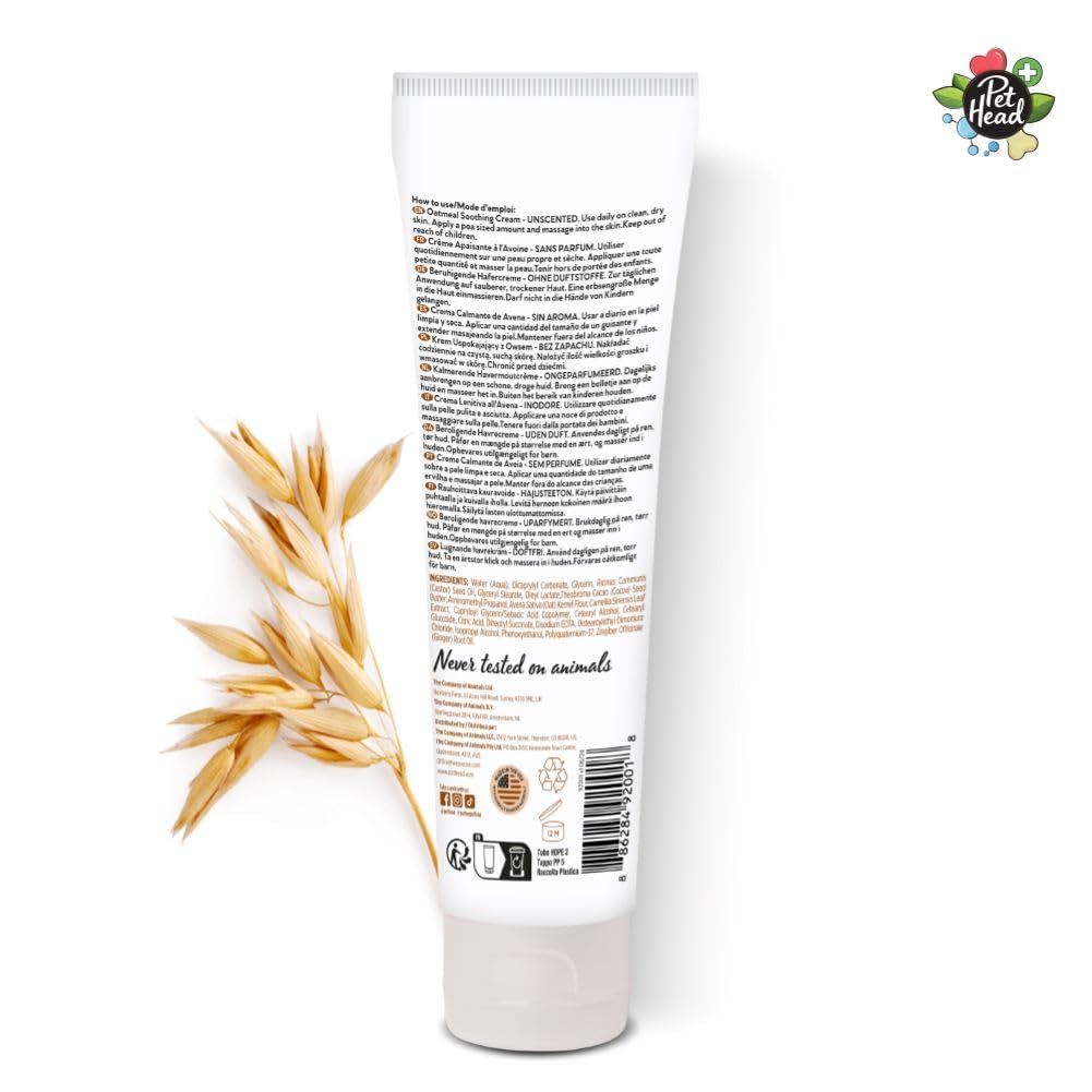 Pet Head Health Oatmeal Soothing Cream for Dogs - Fragrance Free, 85ml