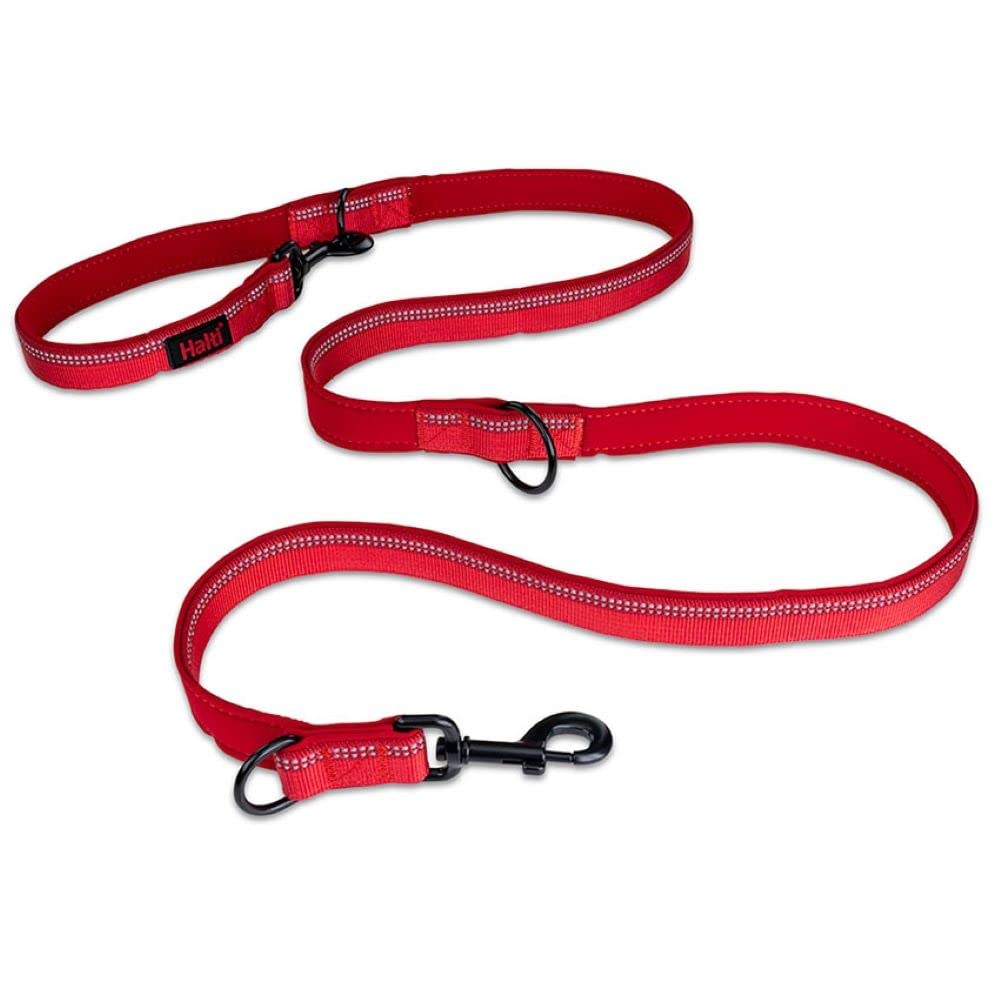 Halti Double-Ended Lead for Dogs - Large Size, Red, 2m Length | Multi-Use