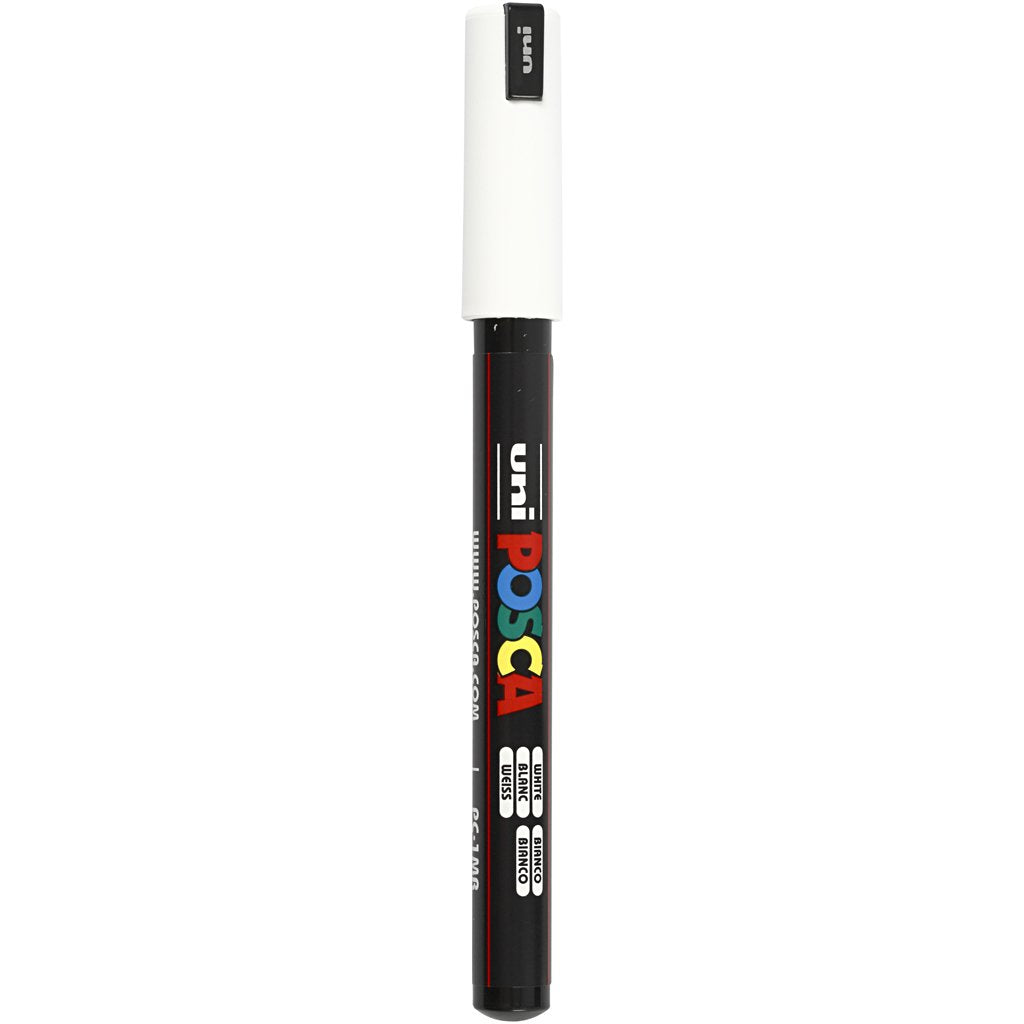 Creativ Posca Marker - Water-Based Opaque Ink | Extra-Fine 0.7mm Tip | White 1