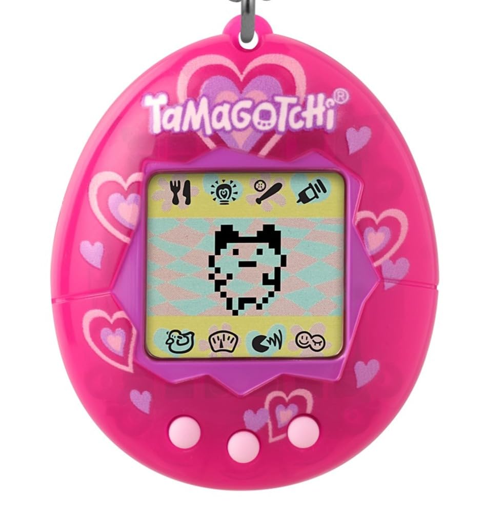Bandai Tamagotchi Original Lots of Love Shell - Retro Electronic Pet Toy for Kids & Adults