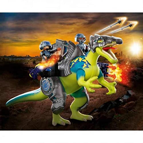 Playmobil Spinosaurus Double Defense Power Playset - Dinosaur Action Toy for Ages 4-10 (70625)