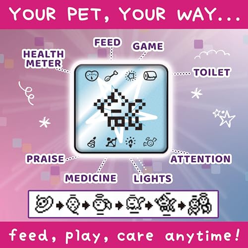 Tamagotchi Original Angel Lace Digital Pet - Electronic Virtual Pet Toy for Kids 8+ 10