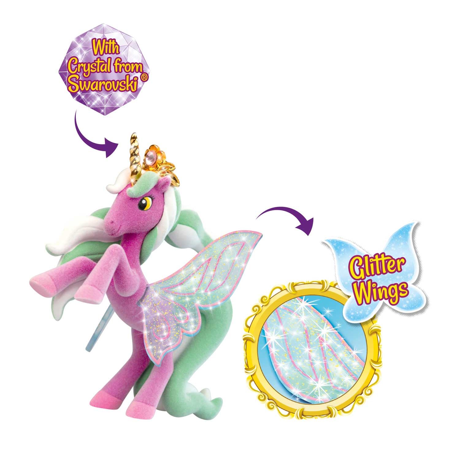 Galupy Butterfly House Playset with Nessy Unicorn Figure | Lift Function | Ages 3+ 3