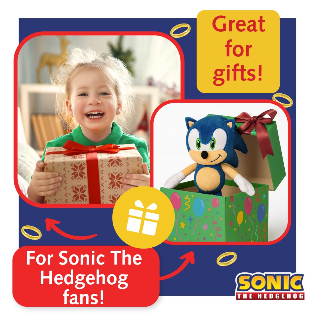 Sonic the Hedgehog Plush 30 cm - Official Blue Hedgehog Soft Toy 12