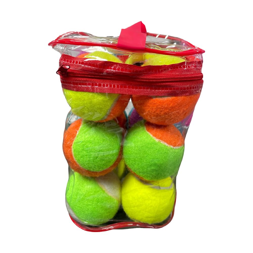 1ABOVE 12-Pack Multi-Colour Tennis Balls for Dogs - Lightweight Fetch Toy 1