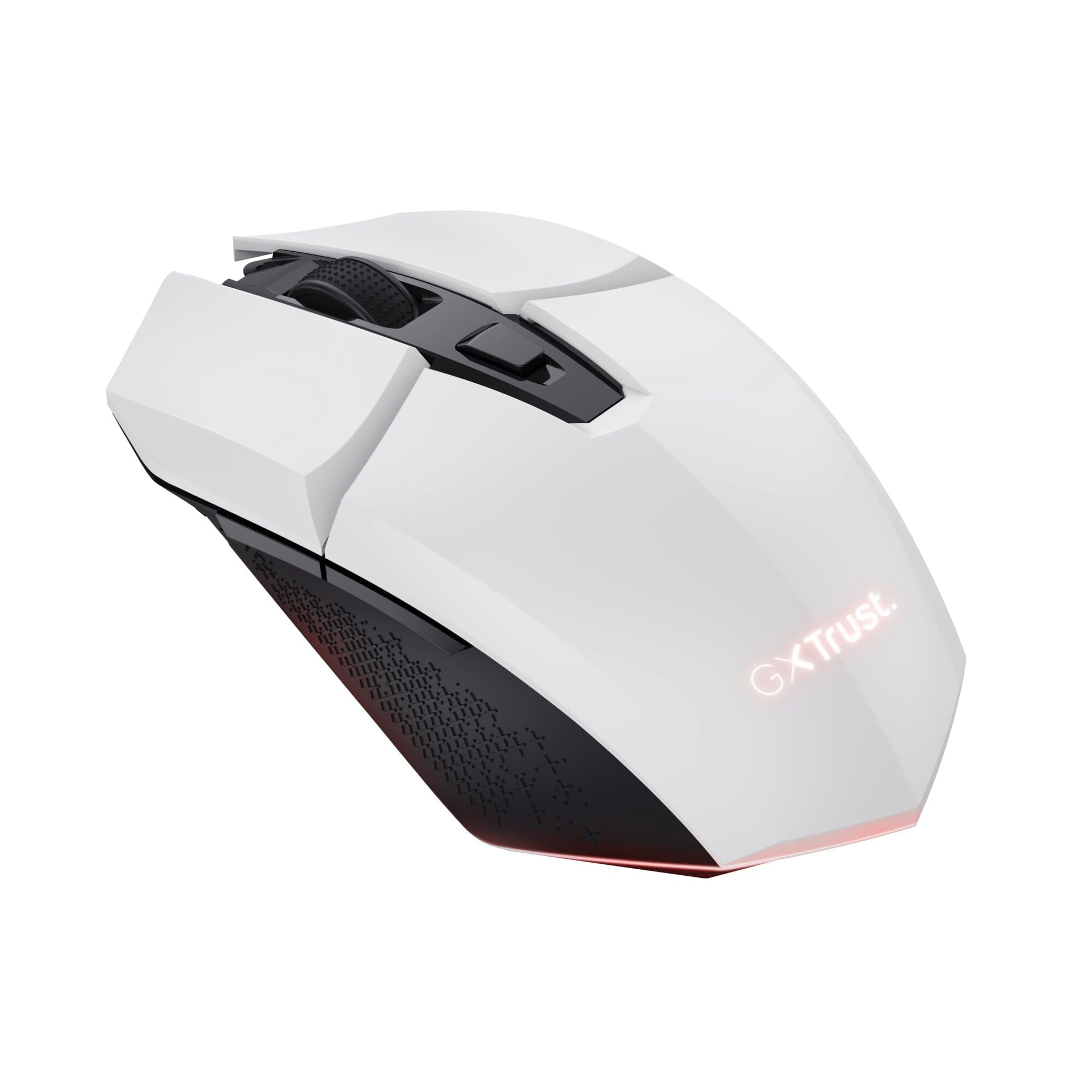 Trust Gaming GXTrust 1108W Vylax Rechargeable Wireless Gaming Mouse – 80h Battery, 800-4800 DPI, RGB Lighting, 6 Buttons, White