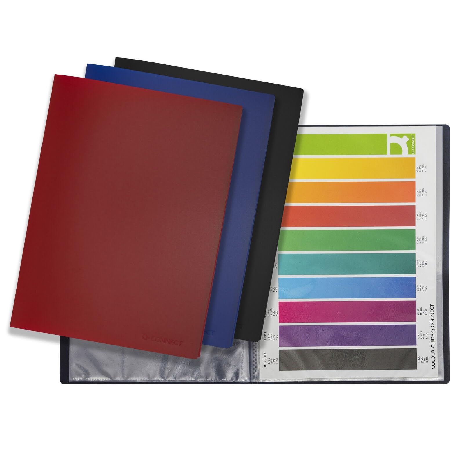 Q-Connect Polypropylene Display Book 20 Pocket Red KF01250 3