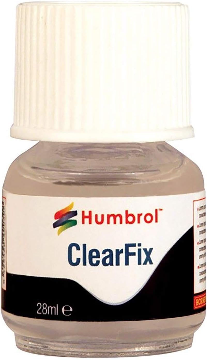 Humbrol Clearfix 28ml Bottle - Solvent-Based Adhesive for Clear Plastic Model Parts