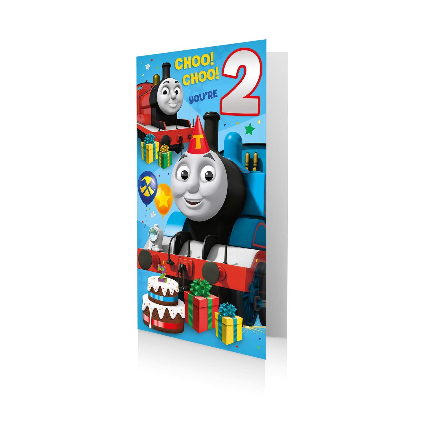 Danilo Promotions Thomas & Friends Age 2 Birthday Card | Blue | 130 mm x 235 mm 1