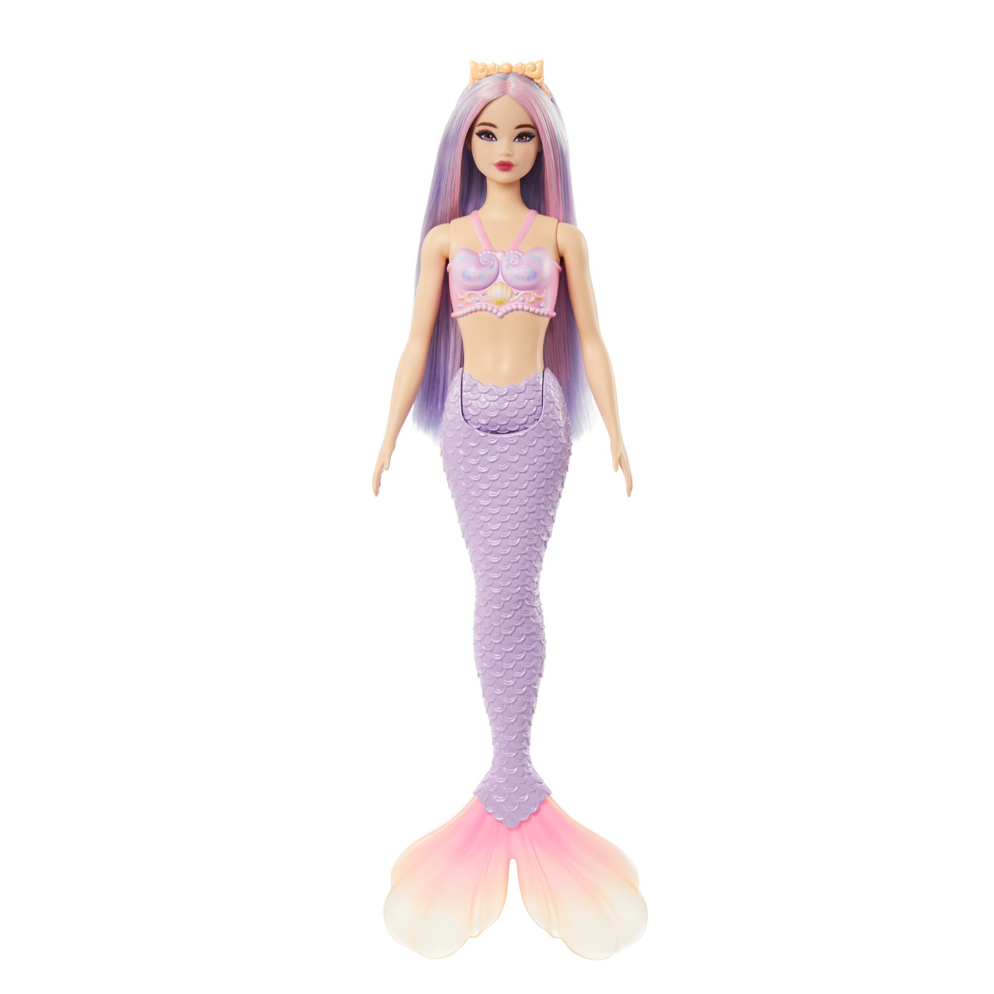 Barbie Mermaid Doll with Pink/Lilac Hair & Headband Accessory | Lavender Tail | HRR06