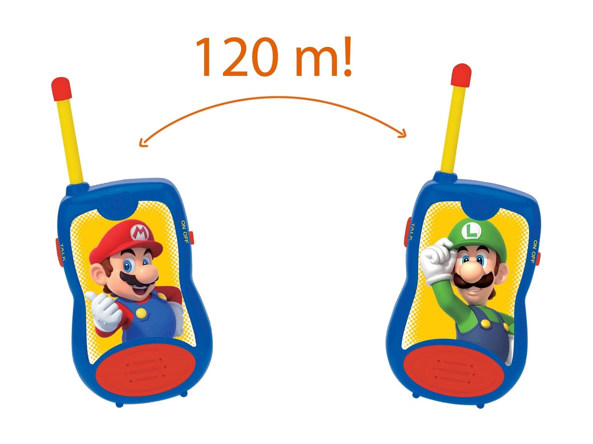 LEXIBOOK Super Mario Walkie Talkies for Children | 120m Range | Plastic Construction | Ages 3+