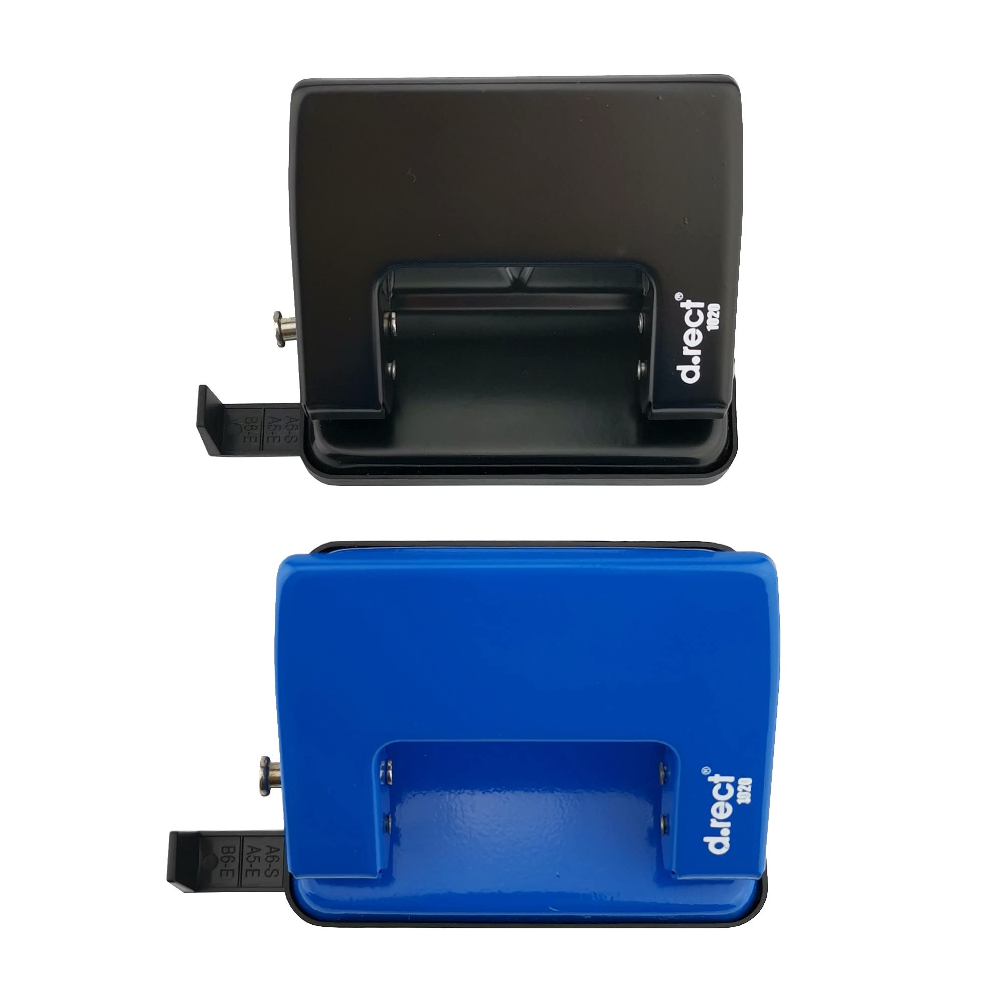 D.RECT Metal 2-Hole Punch 110793 - 20 Sheet Capacity | 12mm Pin Diameter 8