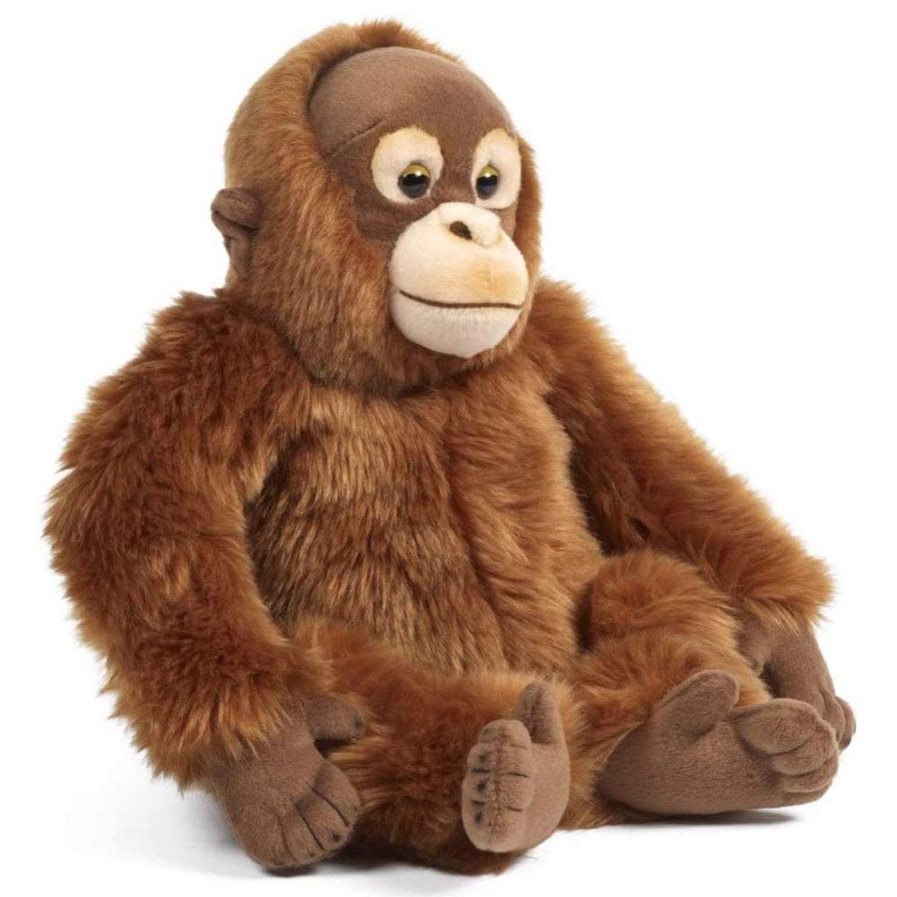 Living Nature Orangutan Plush Toy - Realistic Eco-Friendly Cuddly Monkey, 24cm Brown 4