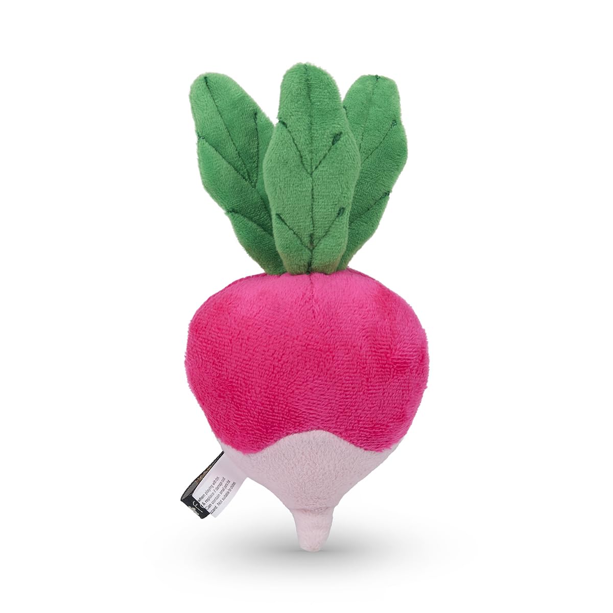 Petface Reuben Radish Plush Dog Toy - Squeaker & Crinkle Leaves | Polyester | Pack of 1 6