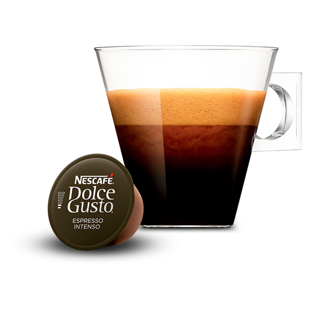 NESCAFE Dolce Gusto Espresso Intenso Coffee Pods - 48 Capsules (3 Boxes of 16)
