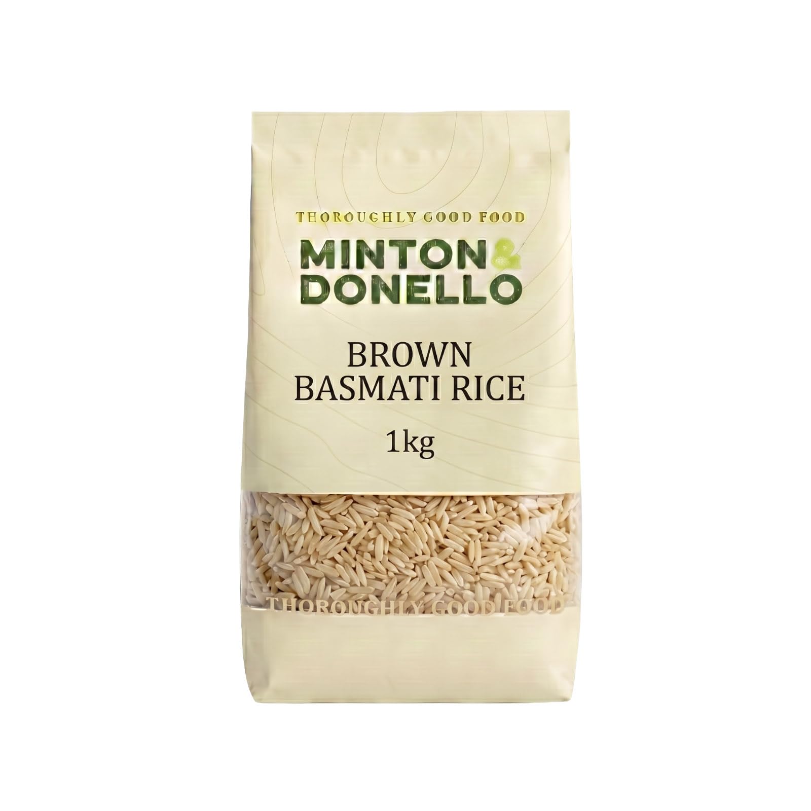 Minton & Donello Organic Brown Basmati Rice - 1kg Wholegrain Long Grain | High Fibre | Aromatic