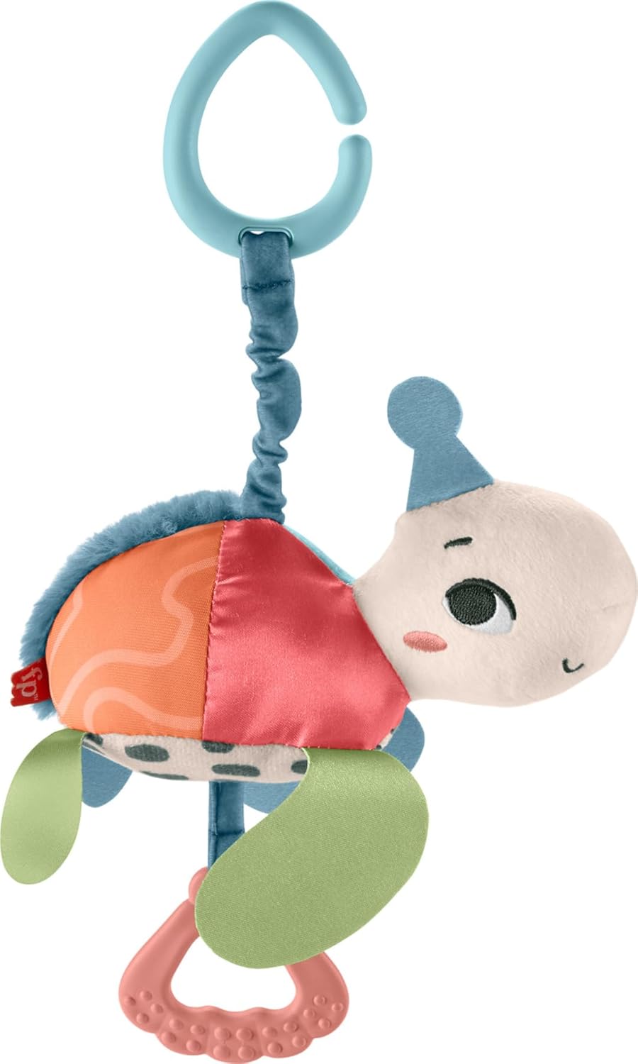 Fisher-Price Planet Friends Sea Me Bounce Turtle - Plush Stroller Toy with Teether & Jingle Sounds