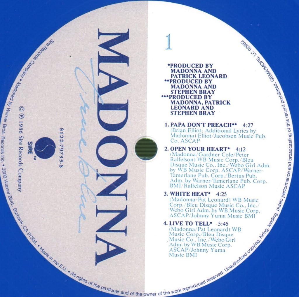 Madonna - True Blue [LP Vinyl] 3
