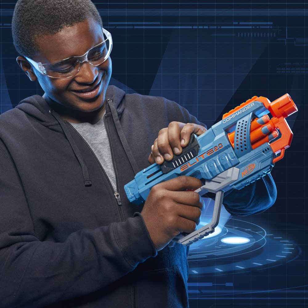 Nerf Elite 2.0 Commander RC-6 Blaster with 12 Nerf Darts | Slam Fire Action | Fires up to 90 Feet 3