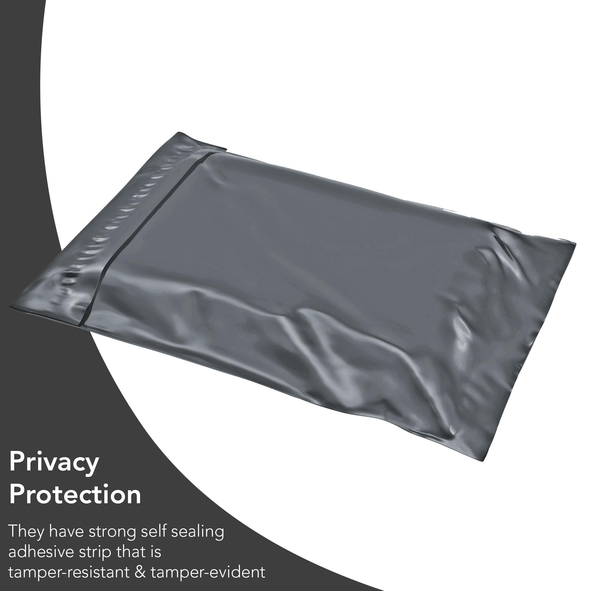 iSOUL 125 Assorted Grey Poly Postal Self Seal Mailing Bags - 5 Sizes (4.5x7 to 12x16 in) 7
