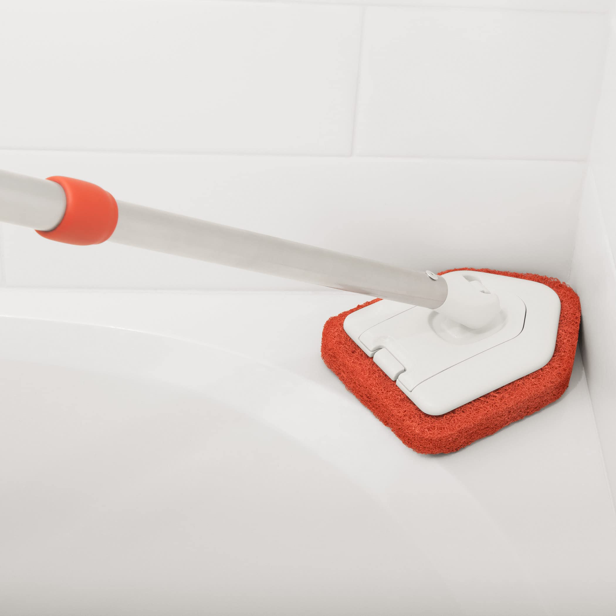 OXO Good Grips Extendable Tub & Tile Scrubber Refill - Anti-Microbial Scrub | Fits Corners & Grout 5