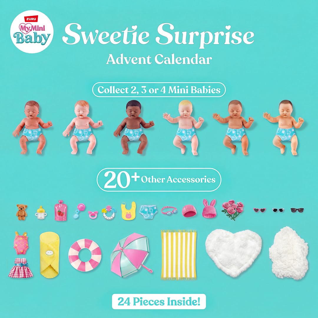 ZURU MY MINI Advent Calendar Series 1 - 24 Days of Mini Surprises | Includes 2 Dolls & 20+ Accessories 3