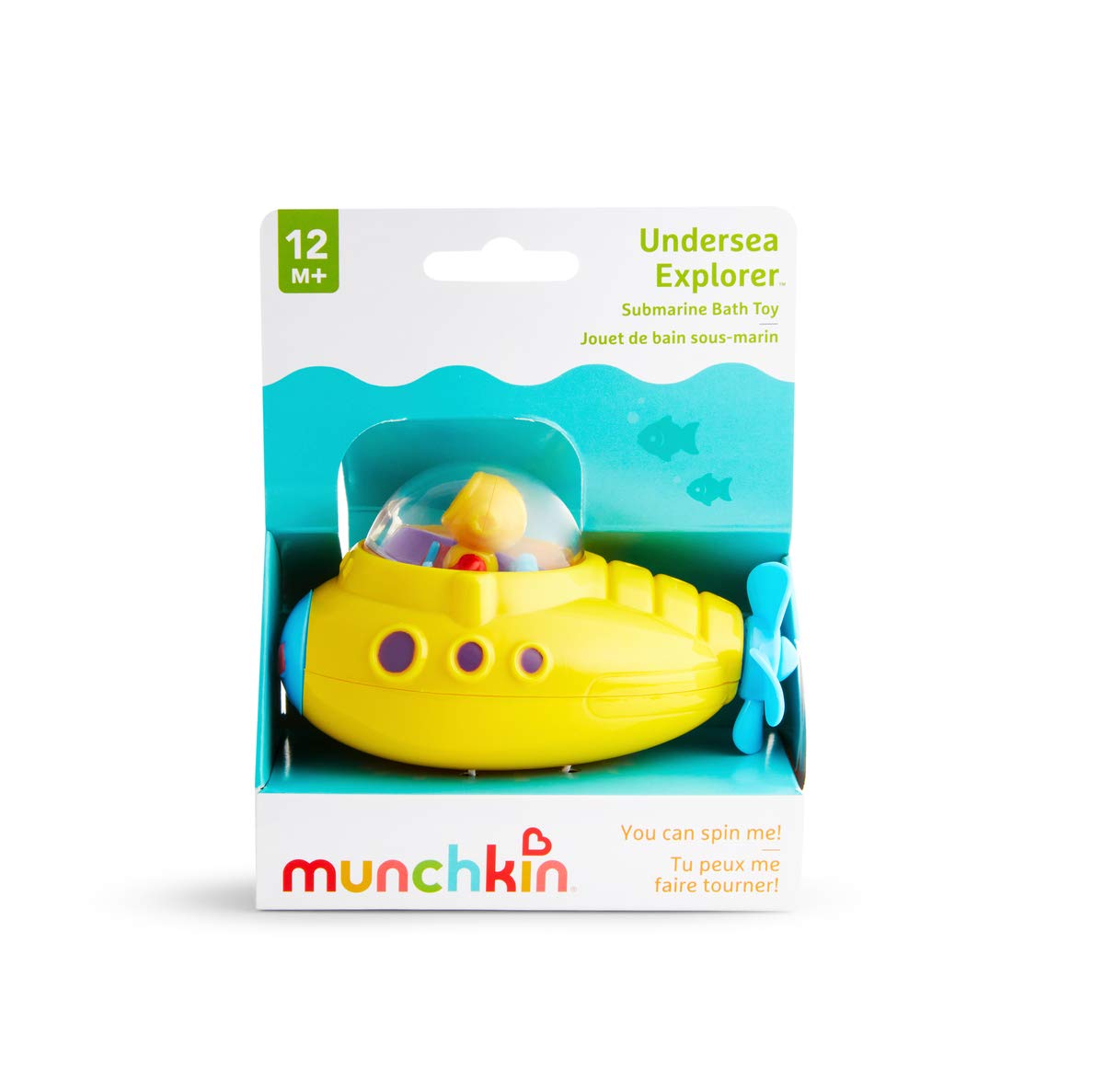 Munchkin Undersea Explorer Bath Toy - Yellow Submarine | Develops Fine Motor Skills 4