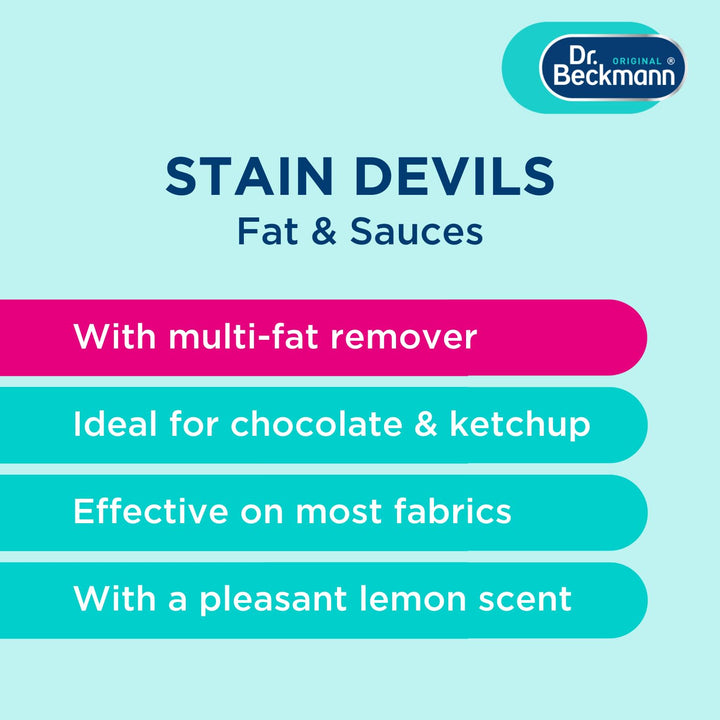 Dr. Beckmann Stain Devils Cooking Oil and Fat Stain Remover, 50 ml