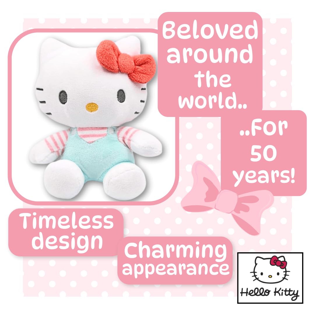 Hello Kitty Plush - 15cm Sitting Sanrio Collectible, White Cotton Stuffed Animal 10