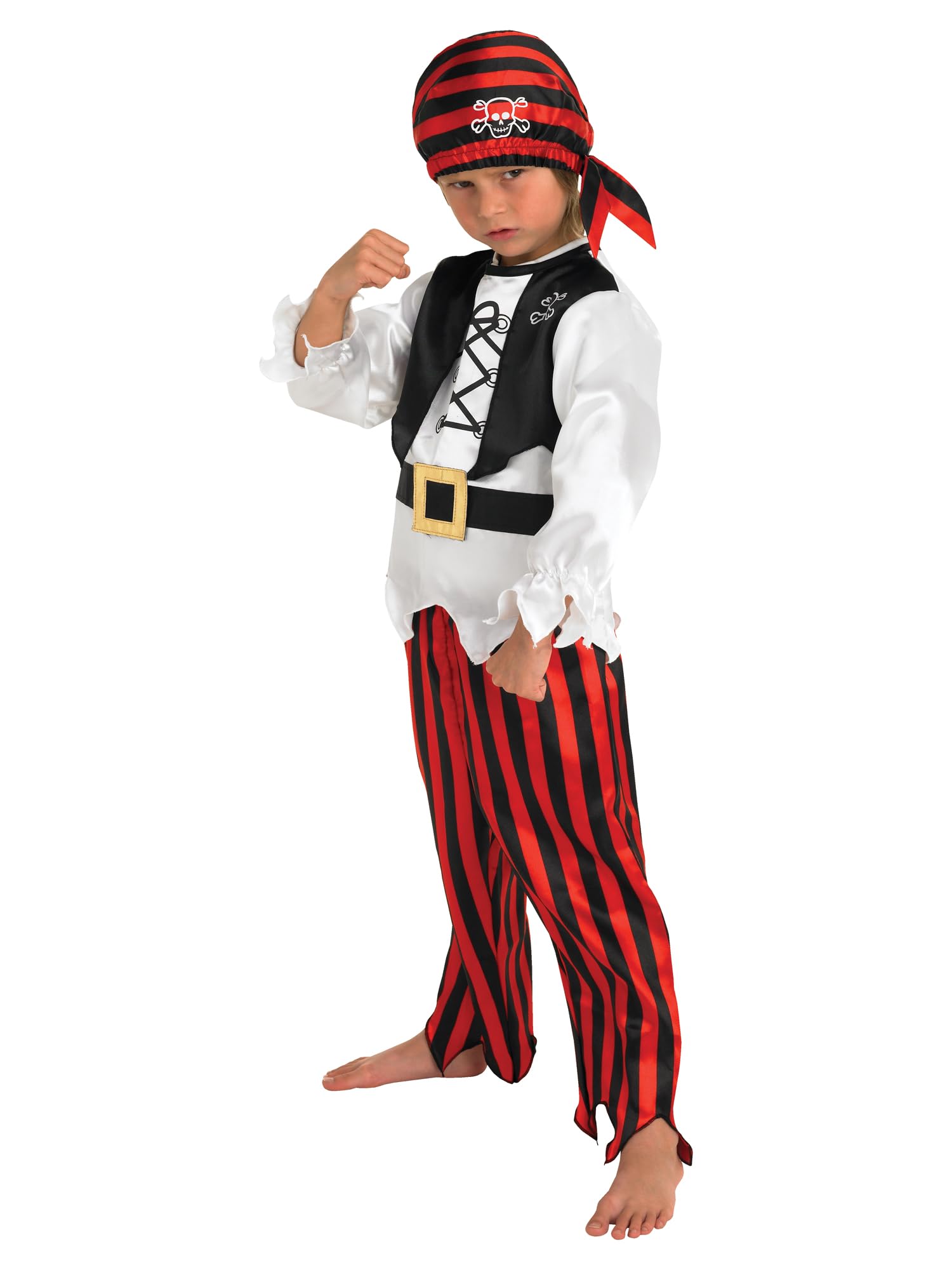 Rubies Official Children's Raggy Pirate Boy - Fancy Dress Costume, 128 cm - 1