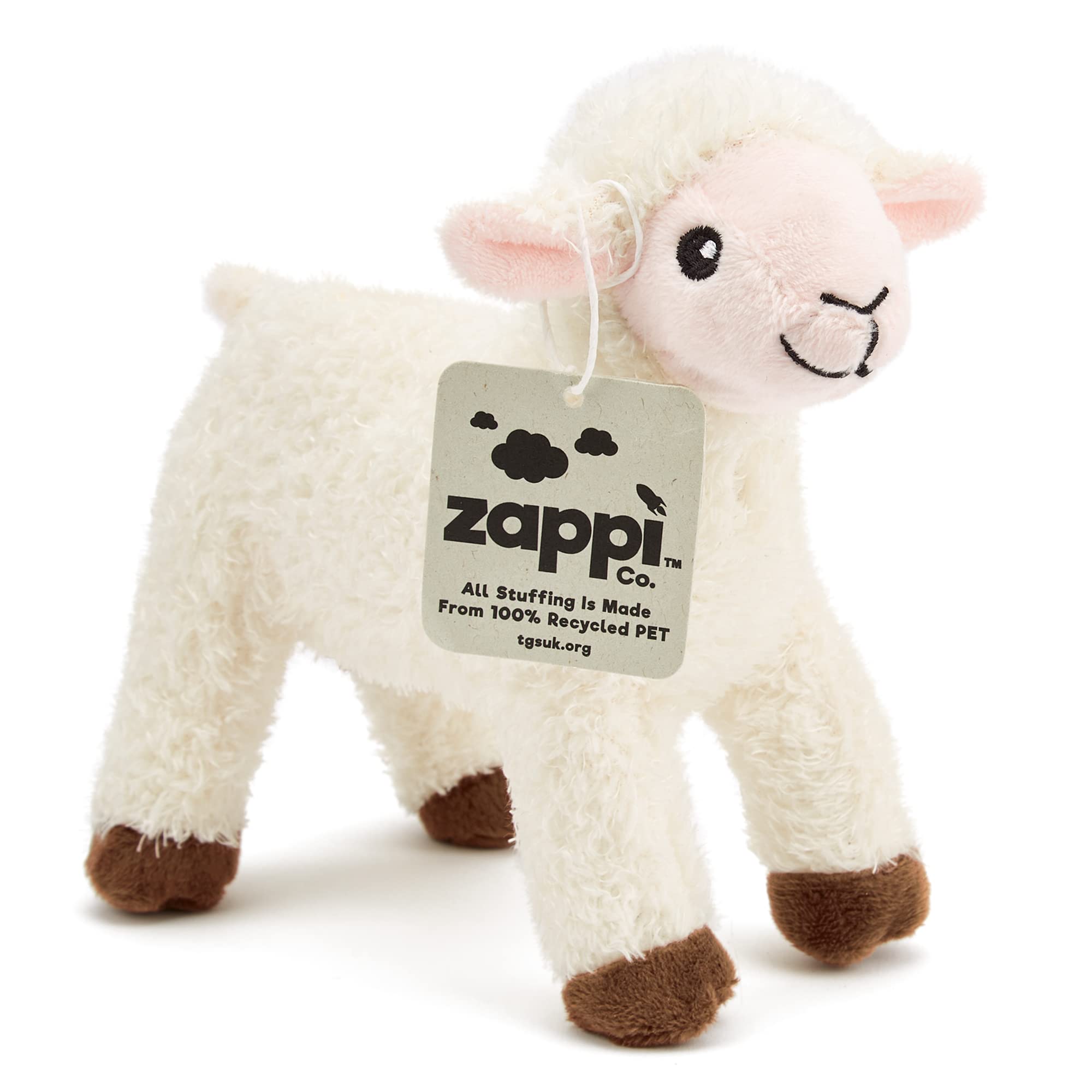 Zappi Co Izzy The Lamb Plush Toy - 12-15 cm Soft Cuddly Stuffed Animal | Machine Washable 3